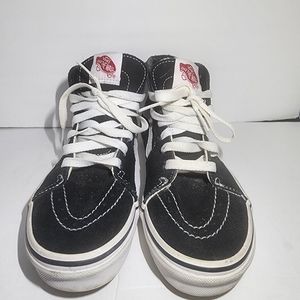 Vans BLACK SKATE BOARD SHOE HIGH TOPS SIZE 2